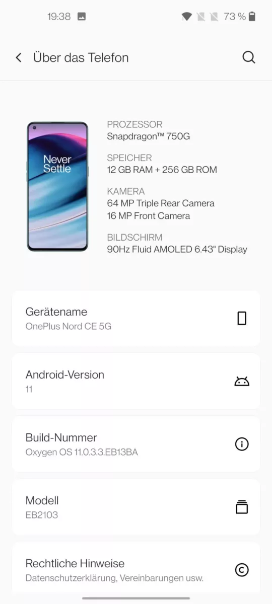 OnePlus Nord CE 5G System
