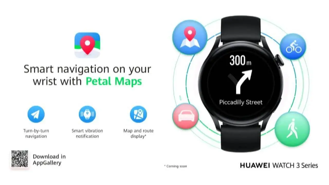 Petal Maps Huawei Watch 3-Serie