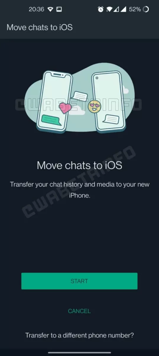 WhatsApp Move Chats to iOS Android