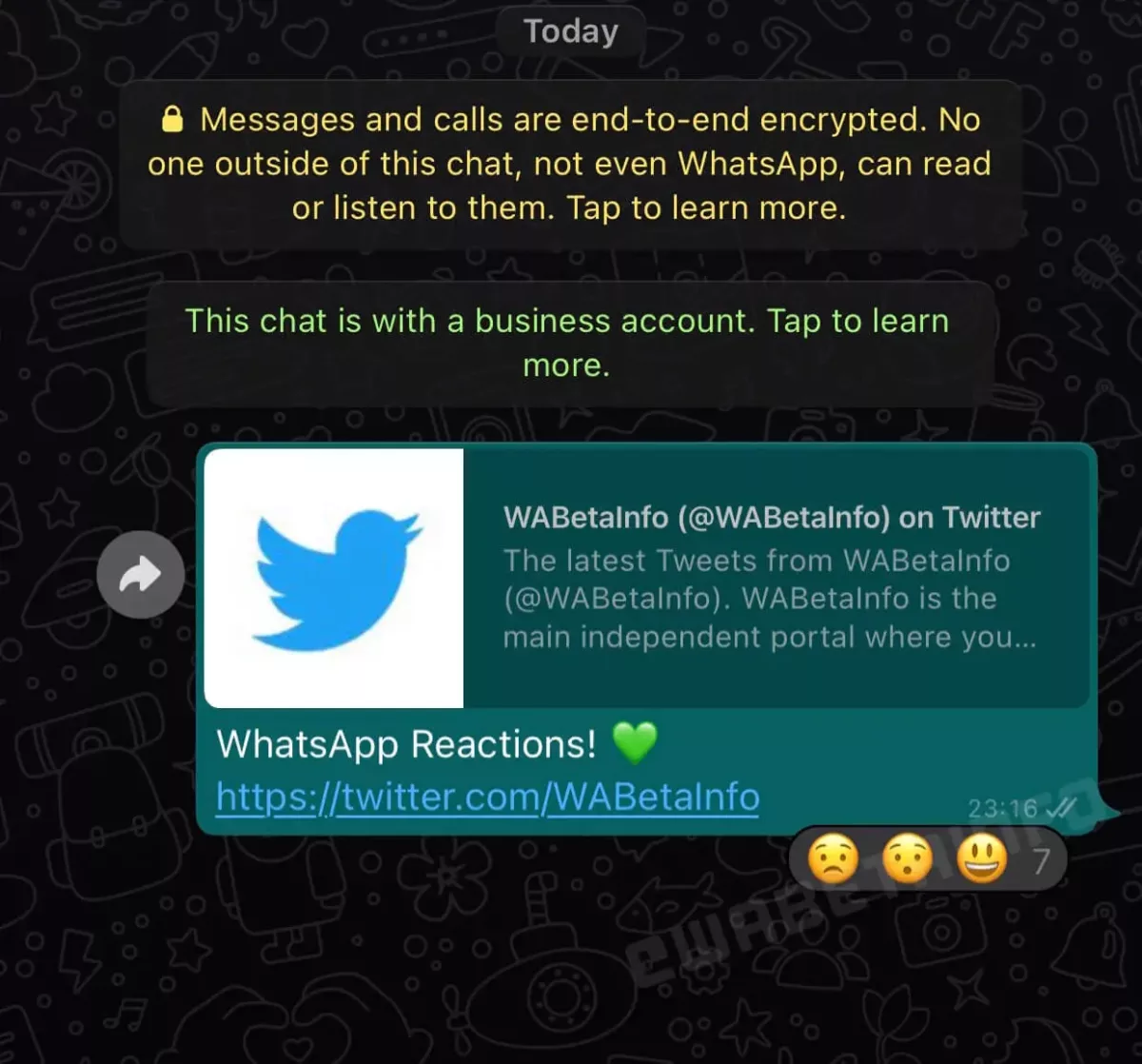 WhatsApp Emoji-Reactions iOS WhatsApp Emoji-Reactions iOS
