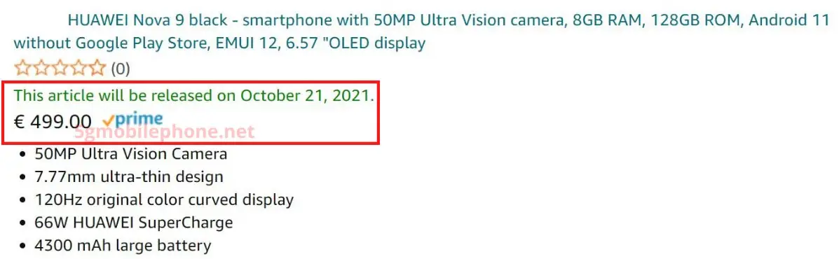 Huawei Nova 9 Preis Huawei Nova 9 Preis