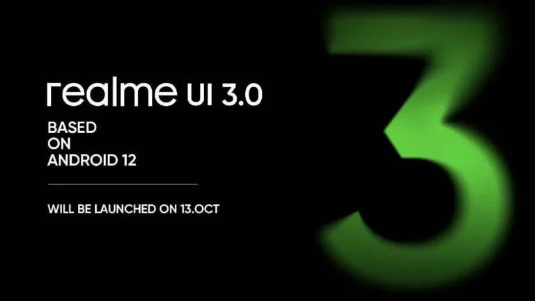 Realme UI 3.0 mit Android 12 kommt am 13. Oktober, Realme GT bekommt es zuerst