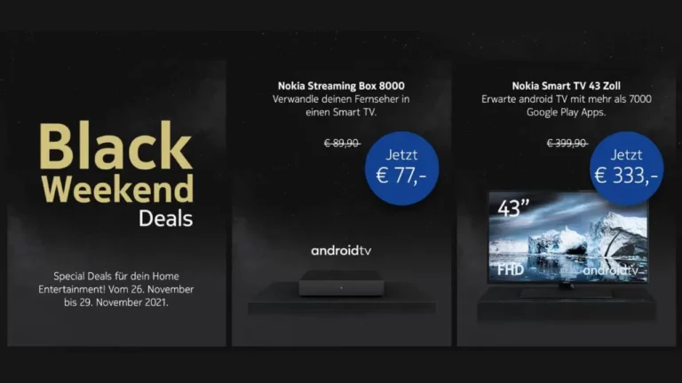 Black Weekend Deals: Schnäppchen-Angebote für Nokia Smart TVs und Streaming-Geräte ab 26. November