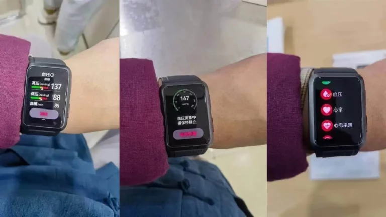 Huawei Watch D Blutdruck-Smartwatch auf Live-Bildern geleakt