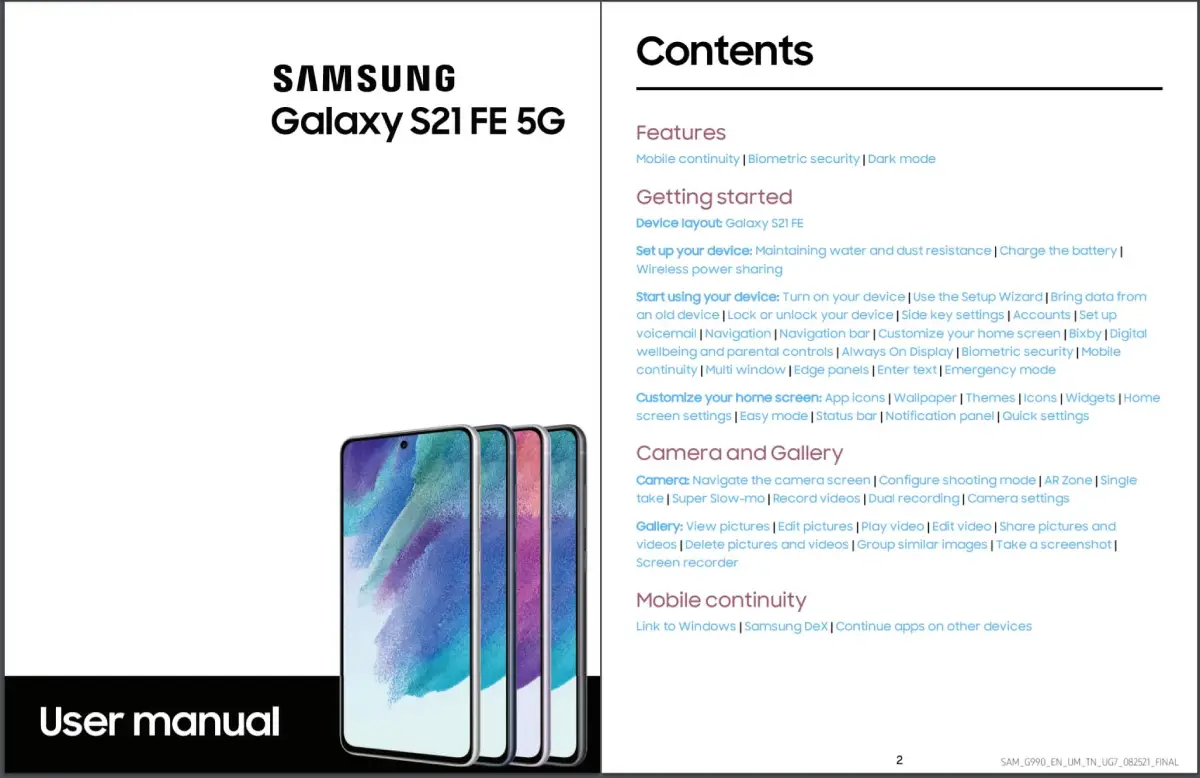 Samsung Galaxy S21 FE Marketing-Material