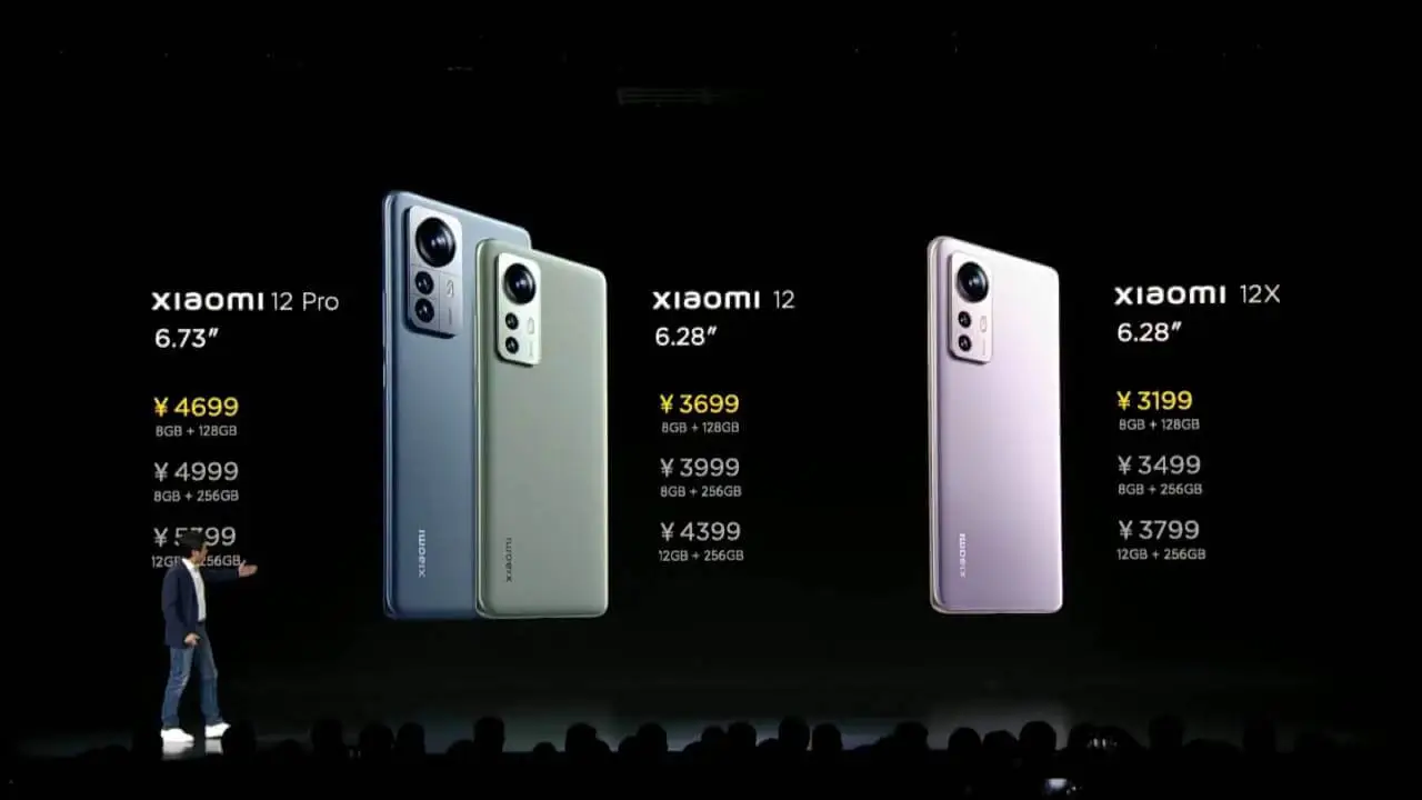Xiaomi 12, Xiaomi 12 Pro und Xiaomi 12X