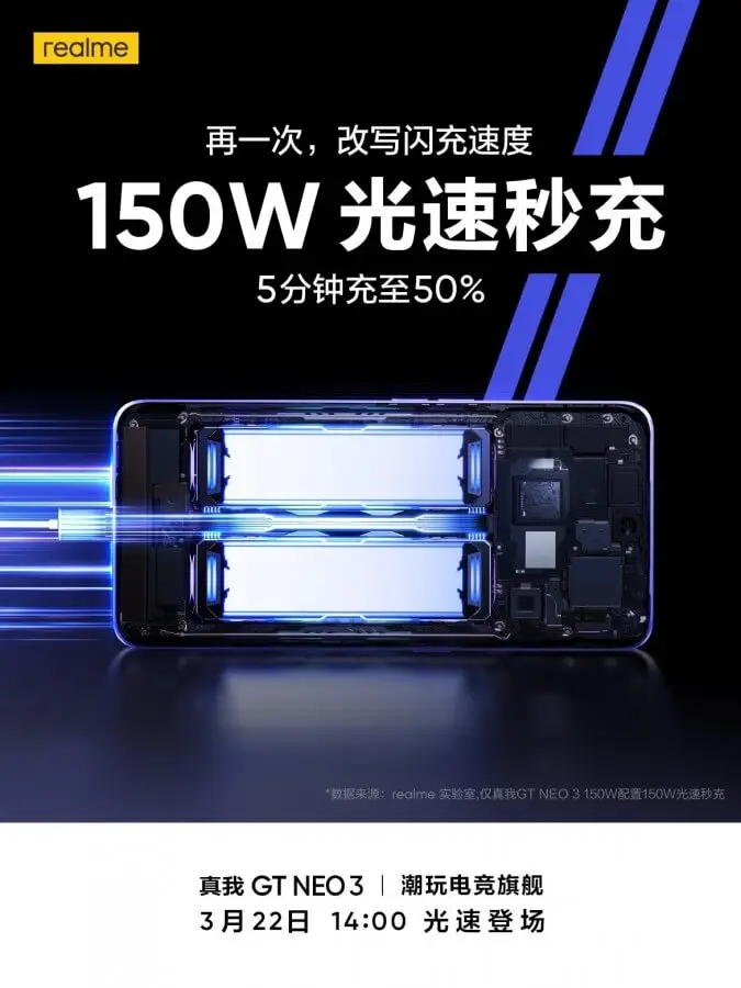 Realme GT Neo 3 Akku 150W