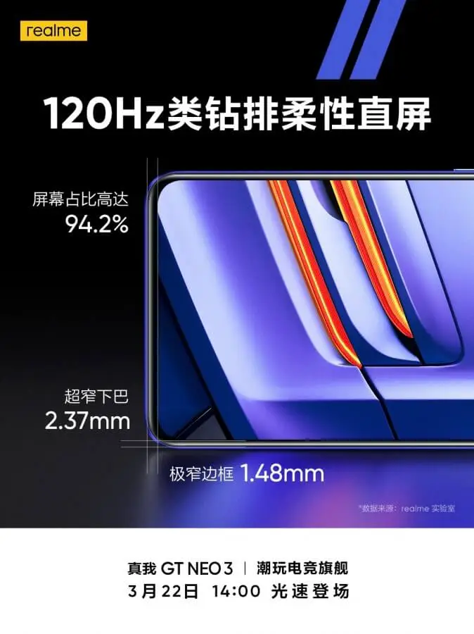 Realme GT Neo 3 Display 120 Hz