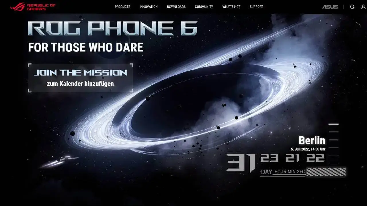 Asus ROG Phone 6 Teaser