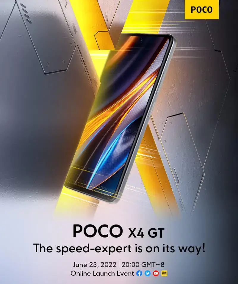 Poco X4 GT Launch Invite