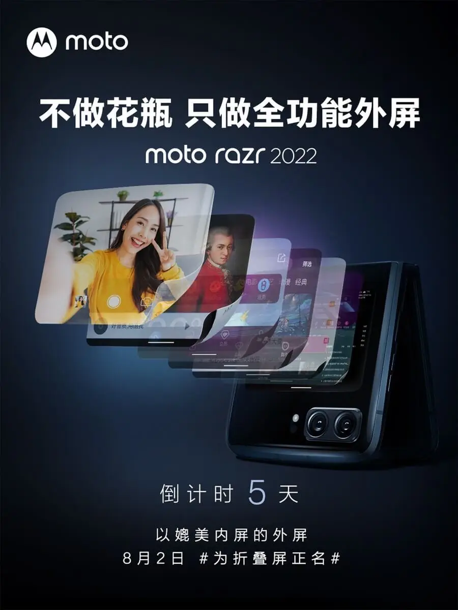 Motorola RAZR 2022 Zweitdisplay