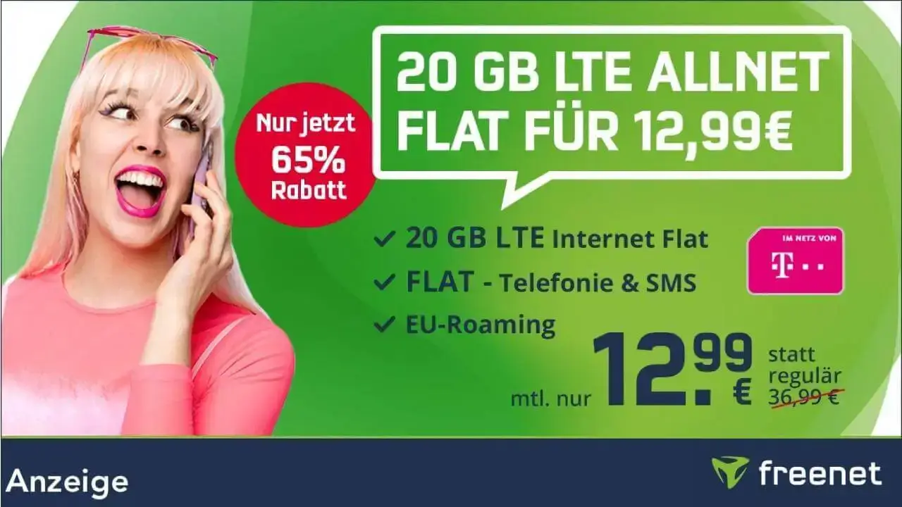 freenet 20 GB Telekom-Tarif