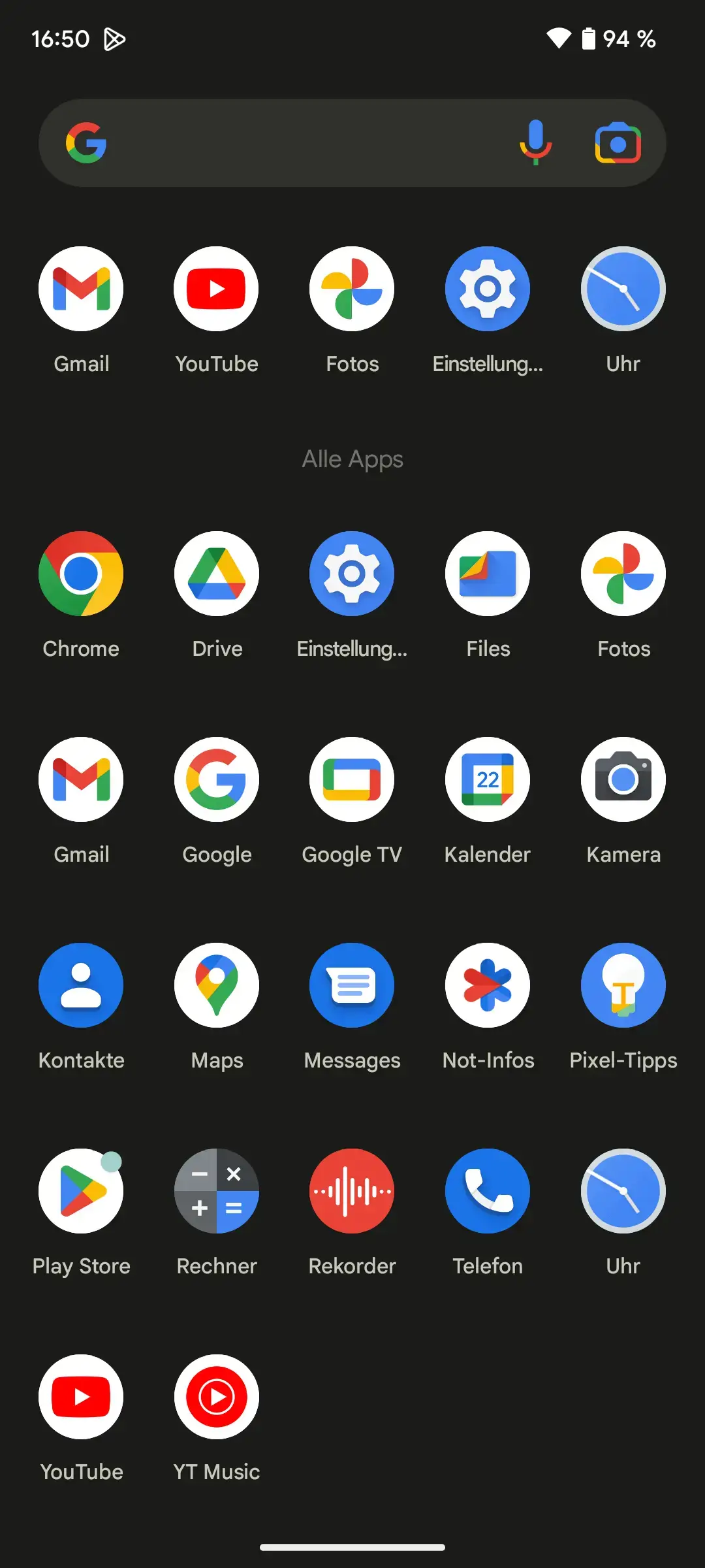 Google Pixel 7 Screenshot