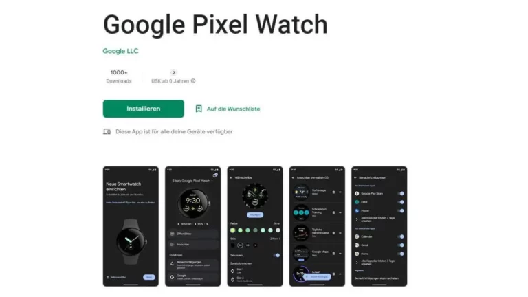 Pixel Watch Companion-App jetzt im Play Store verfügbar