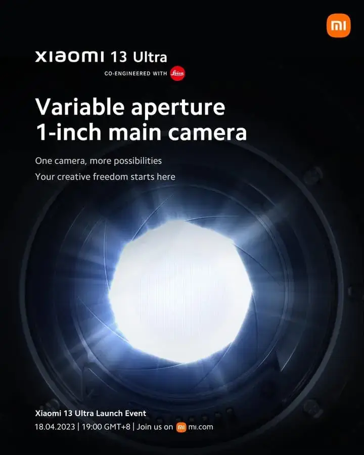 Xiaomi 13 Ultra variable aperture