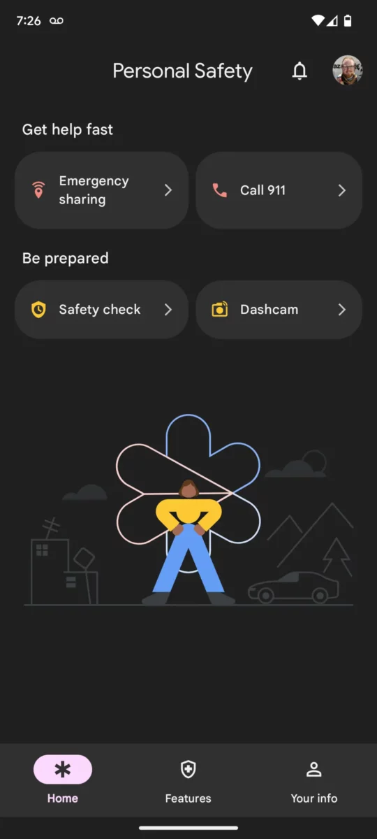 Personal Safety Pixel Dashcam
