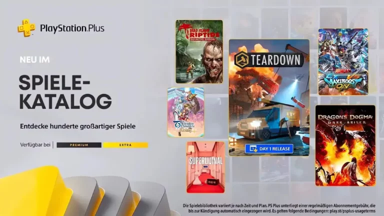 PlayStation Plus Extra und Premium: Neue Spiele ab 21. November