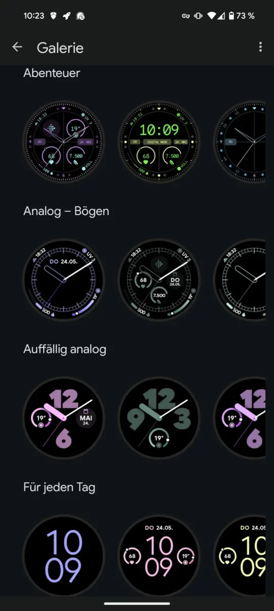 Pixel Watch-App Watchfaces