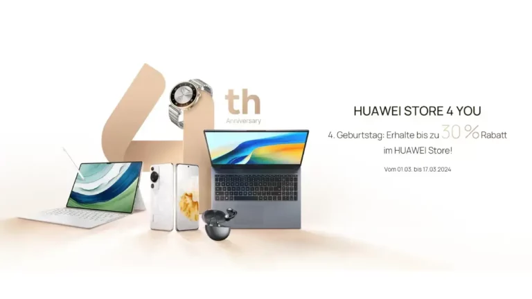 Huawei feiert vier Jahre Online-Shop mit Angeboten und Gutscheinen