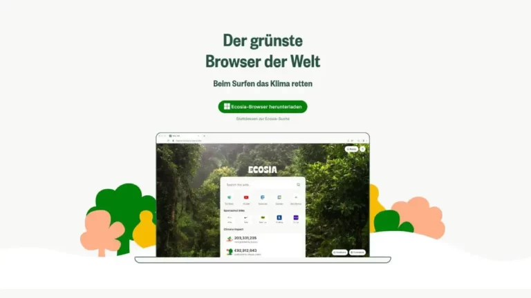 Ecosia Browser: Surfen für den guten Zweck mit integriertem Shopping-Programm