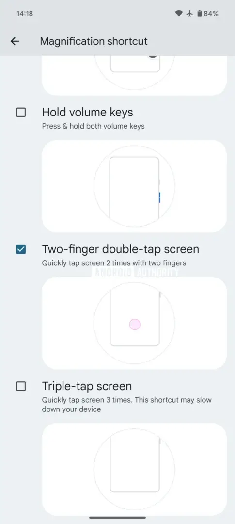 Android 15 triple tap screen one finger magnification Android 15 triple tap screen one finger magnification