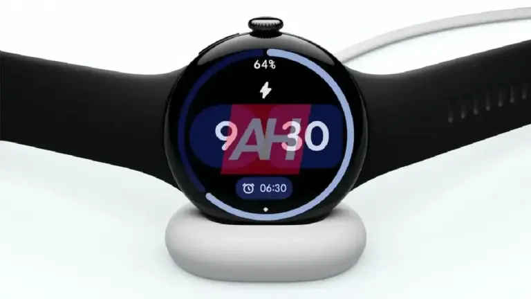 Google Pixel Watch 4 side-charging