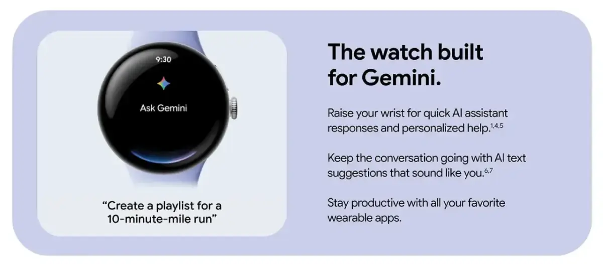 Google Pixel Watch 4 Gemini Google Pixel Watch 4 Gemini