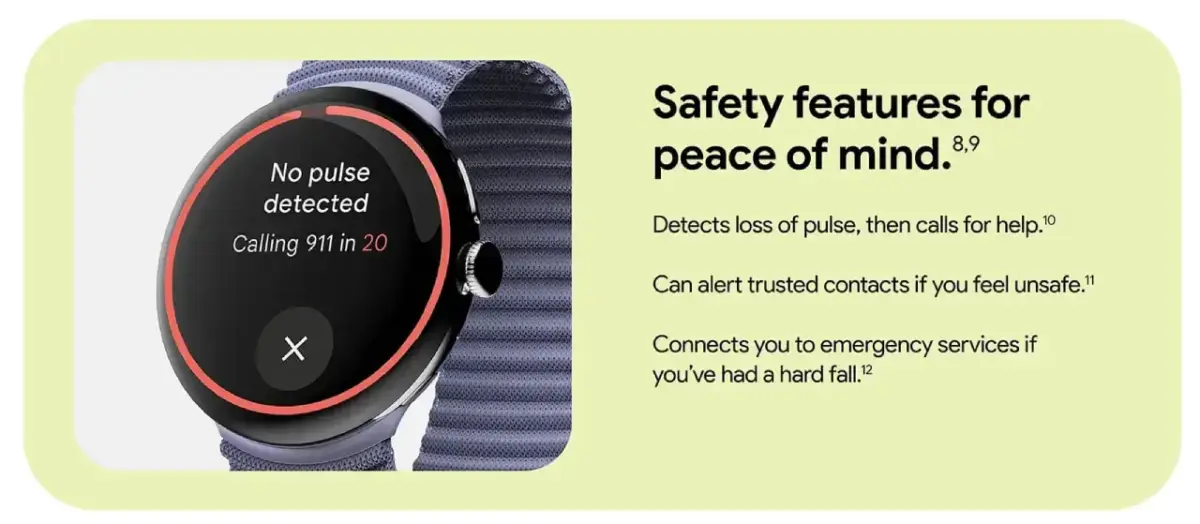 Google Pixel Watch 4 Safety Google Pixel Watch 4 Safety