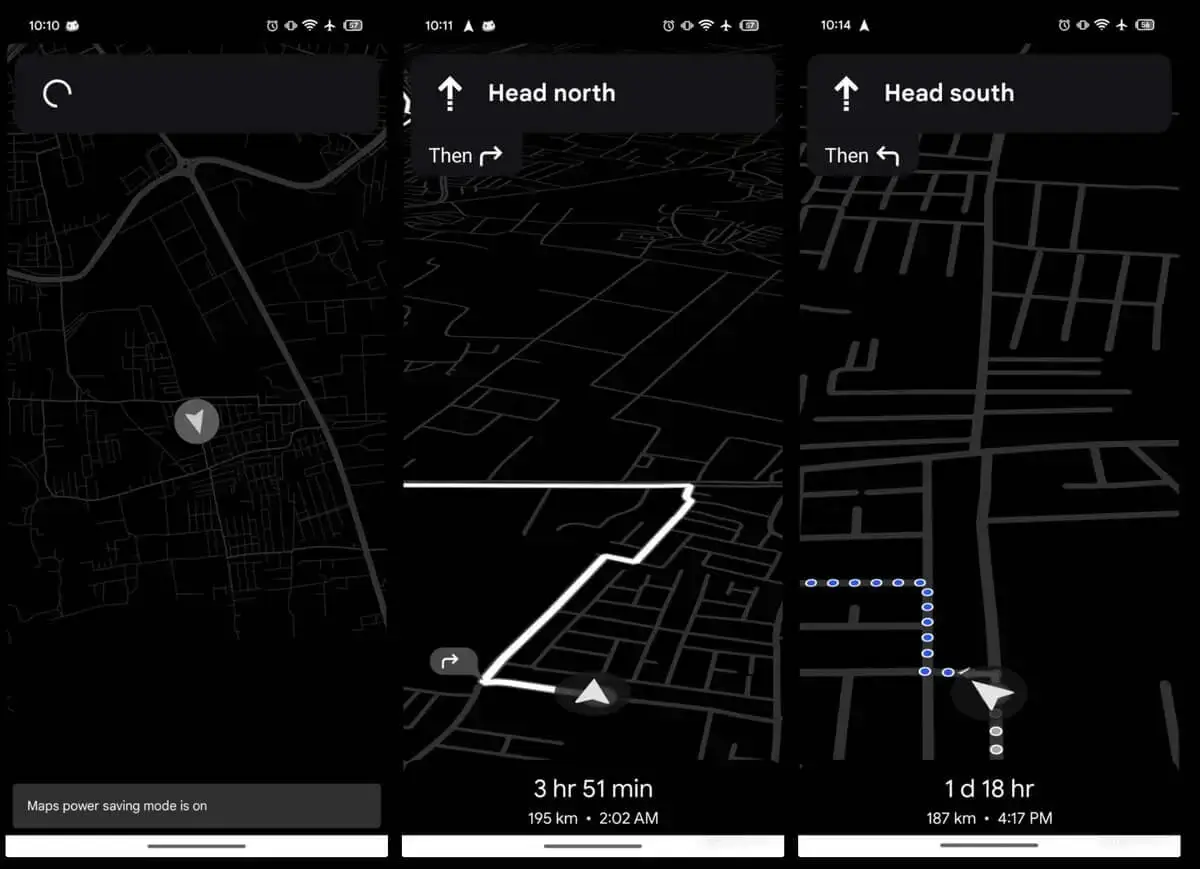 Google Maps Stromsparmodus