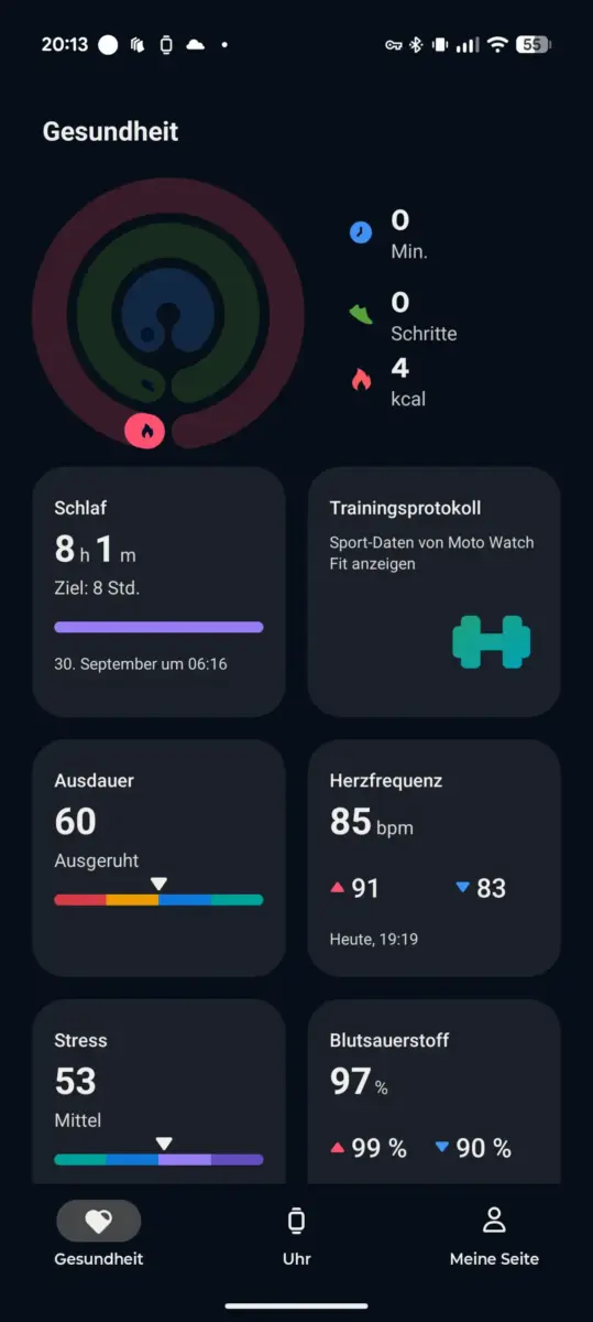 Motorola Moto Watch Fit App Screenshot