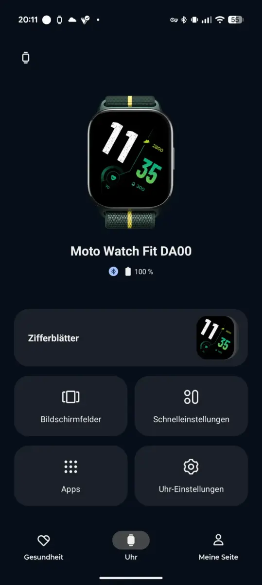 Motorola Moto Watch Fit App Screenshot
