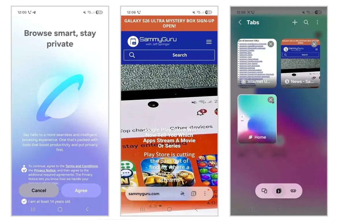 Samsung Internet One UI 8.5