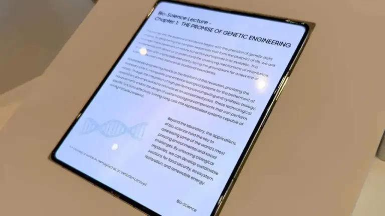 Samsung faltenfreies Display