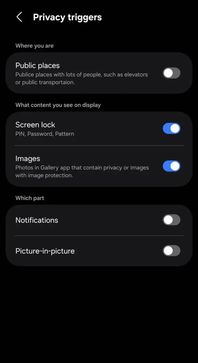 Samsung Galaxy S26 Ultra Privacy Display Settings Samsung Galaxy S26 Ultra Privacy Display Settings