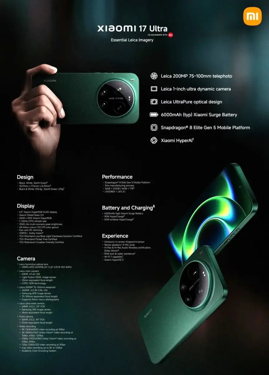 Xiaomi 17 Ultra Deutschland Specs Xiaomi 17 Ultra Deutschland Specs