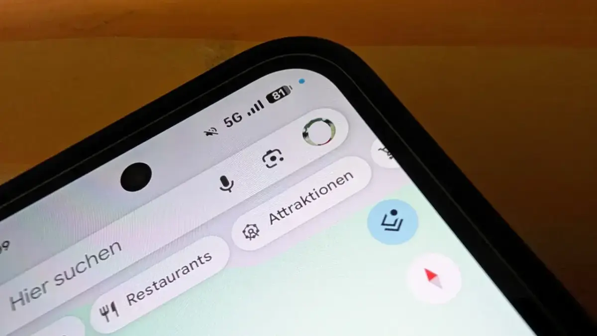 Google Pixel blauer Punkt