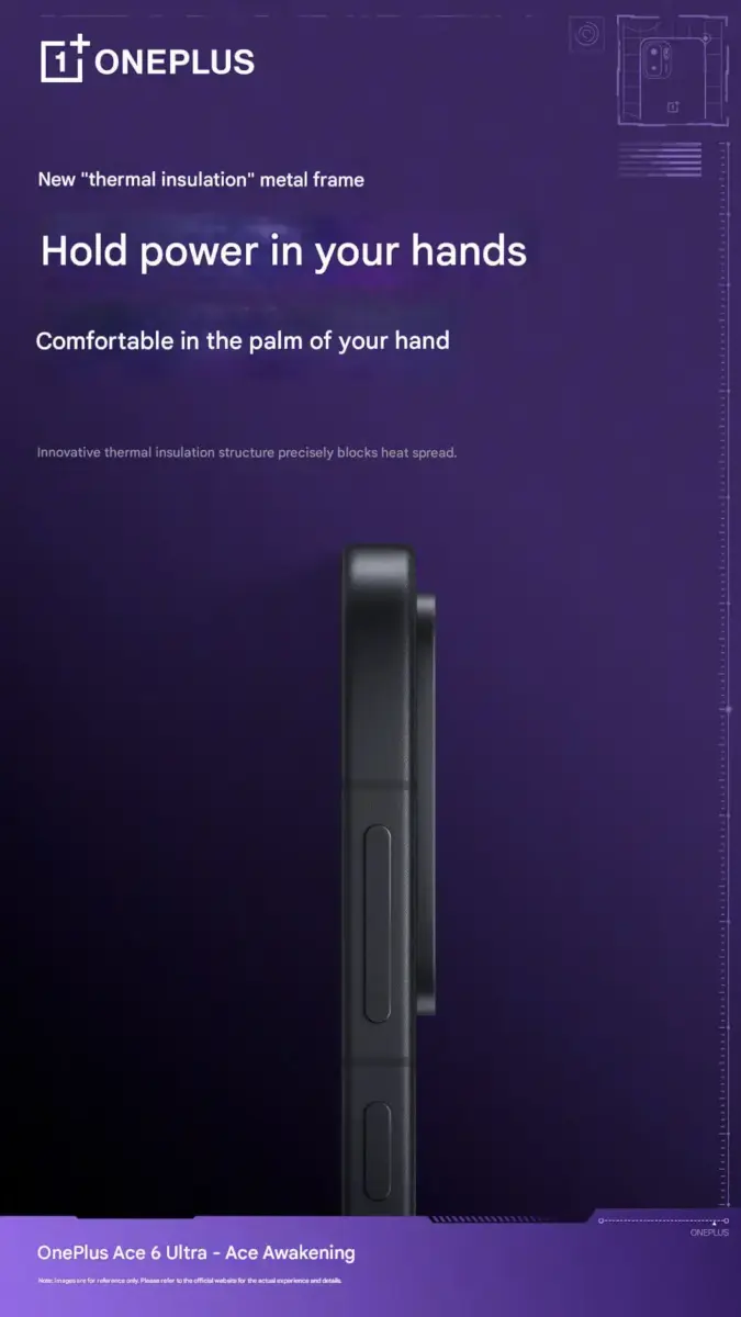 OnePlus Ace 6 Ultra Design Teaser OnePlus Ace 6 Ultra Design Teaser