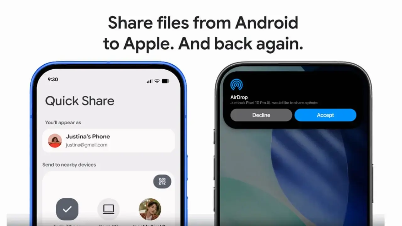 Google Android 17 AirDrop