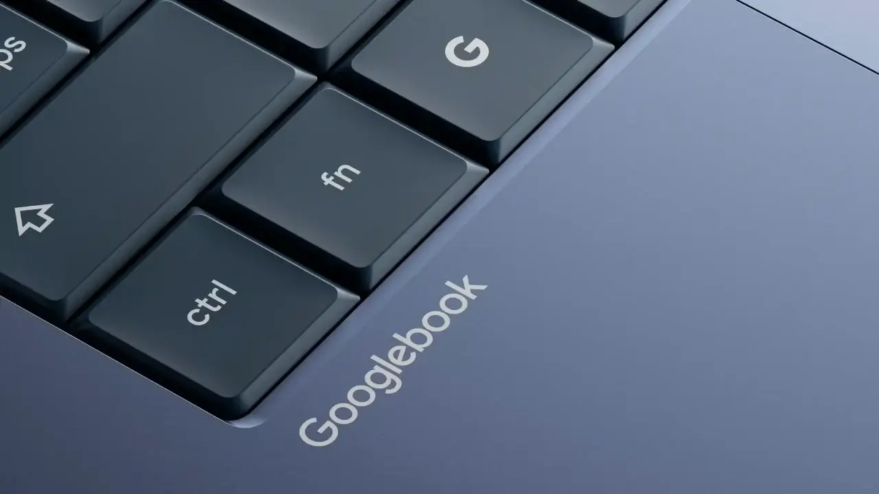 Laptop-Tastatur mit Googlebook-Schriftzug