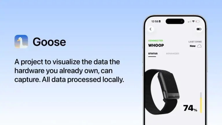 Goose kann Whoop-Daten ohne Abo auslesen, iPhone mit Goose App