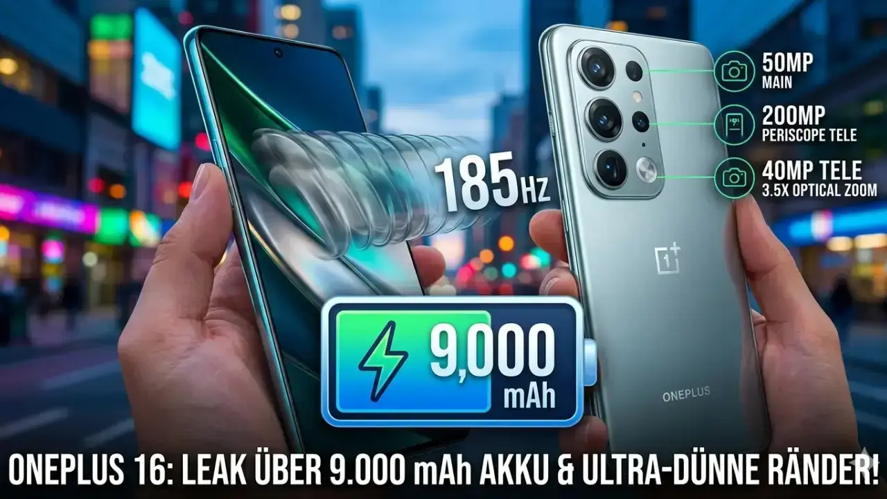 Bild mit den wichtigsten Informationen zum OnePlus 16