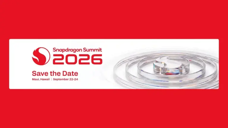 Qualcomm Snapdragon Summit 2026 Logo auf rotem Hintergrund