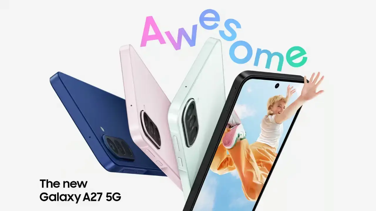 Awesome - The new Galaxy A27 5G in den Farben Blau, Pink, Mint und Schwarz