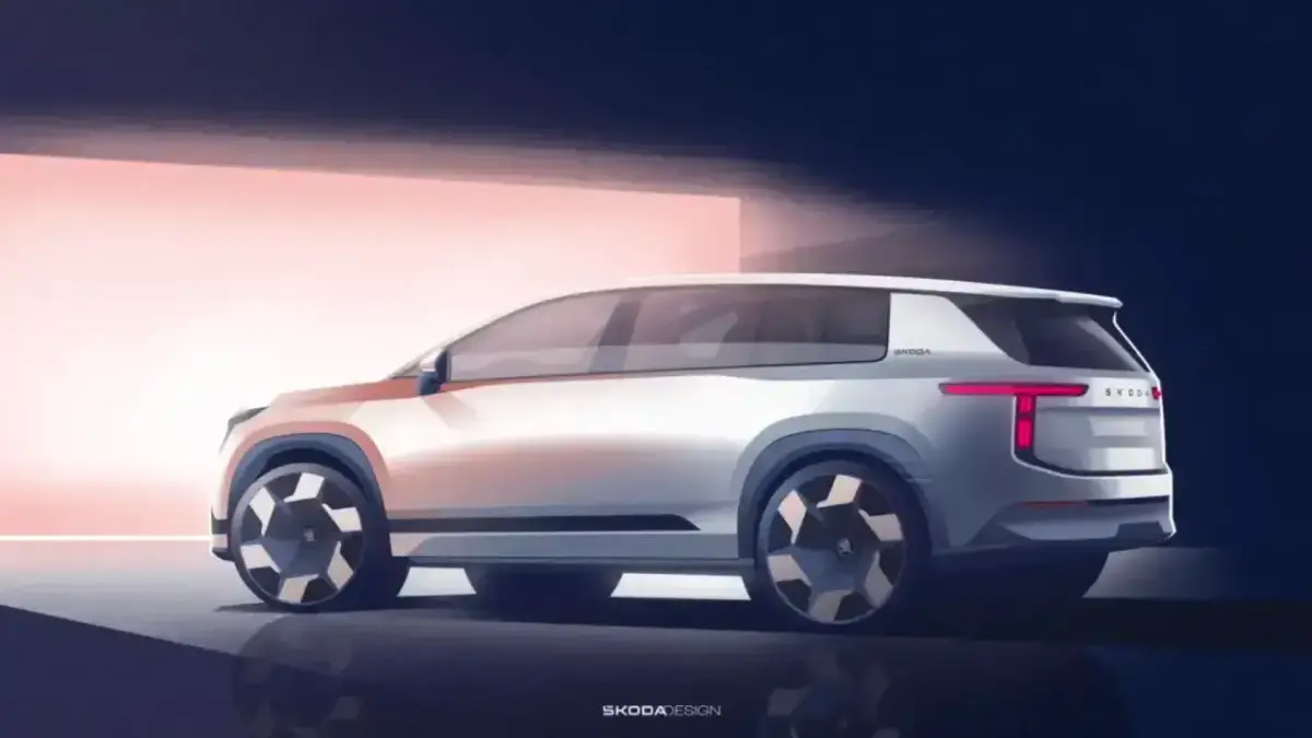 Design-Skizze der Rückseite des kommen Skoda PEAQ Design-Skizze der Rückseite des kommen Skoda PEAQ