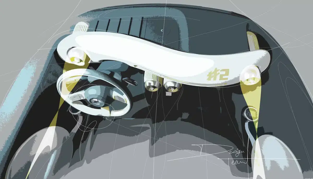 Innenraum des Smart Concept #2 mit Blick auf das Cockpit Innenraum des Smart Concept #2 mit Blick auf das Cockpit