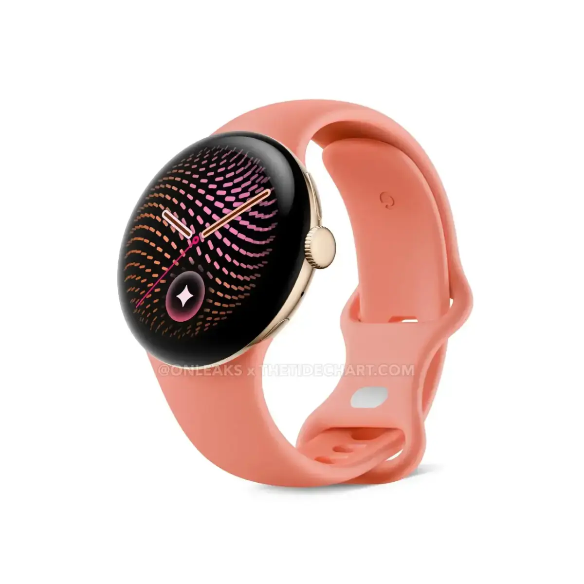 geleaktes Pressebild der 41mm Google Pixel Watch 5 in der Farbe Gold geleaktes Pressebild der 41mm Google Pixel Watch 5 in der Farbe Gold