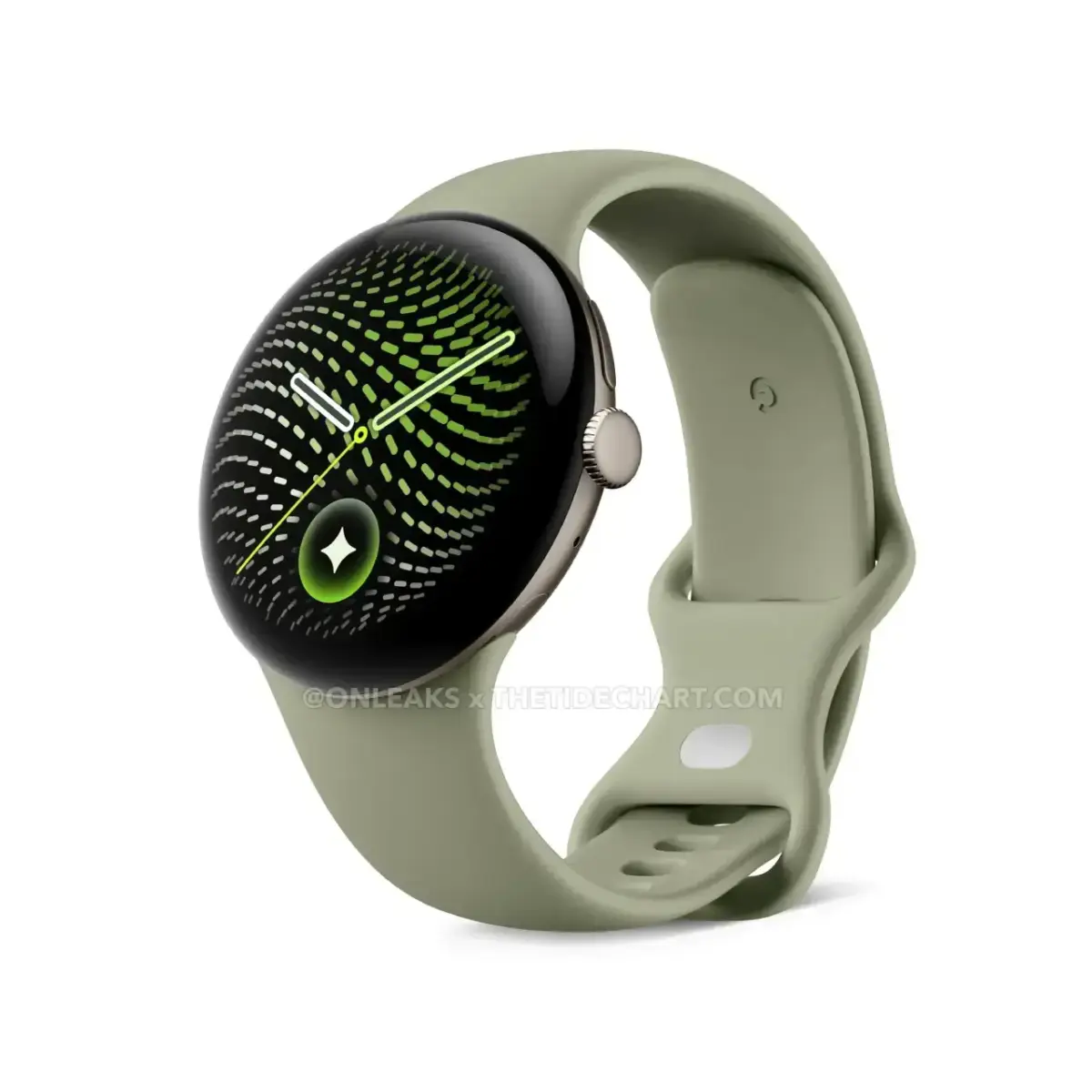 geleaktes Pressebild der 45mm Google Pixel Watch 5 in der Farbe Pyrite geleaktes Pressebild der 45mm Google Pixel Watch 5 in der Farbe Pyrite