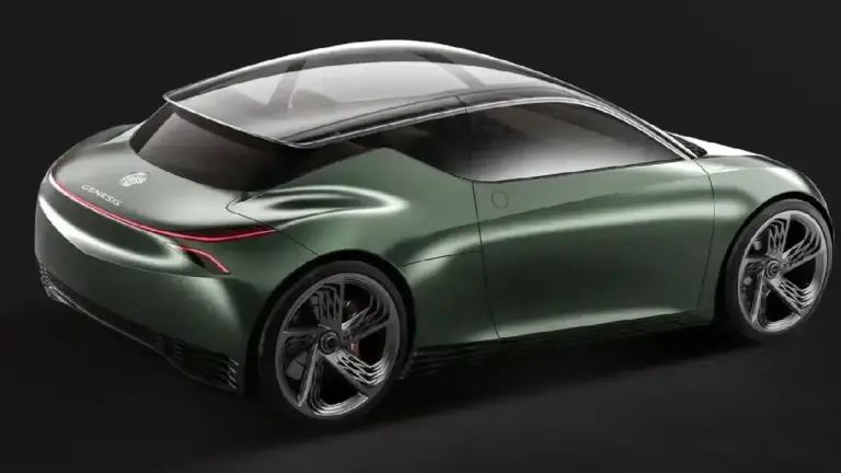 Heckansicht einer Genesis Studie eines Elektroautos