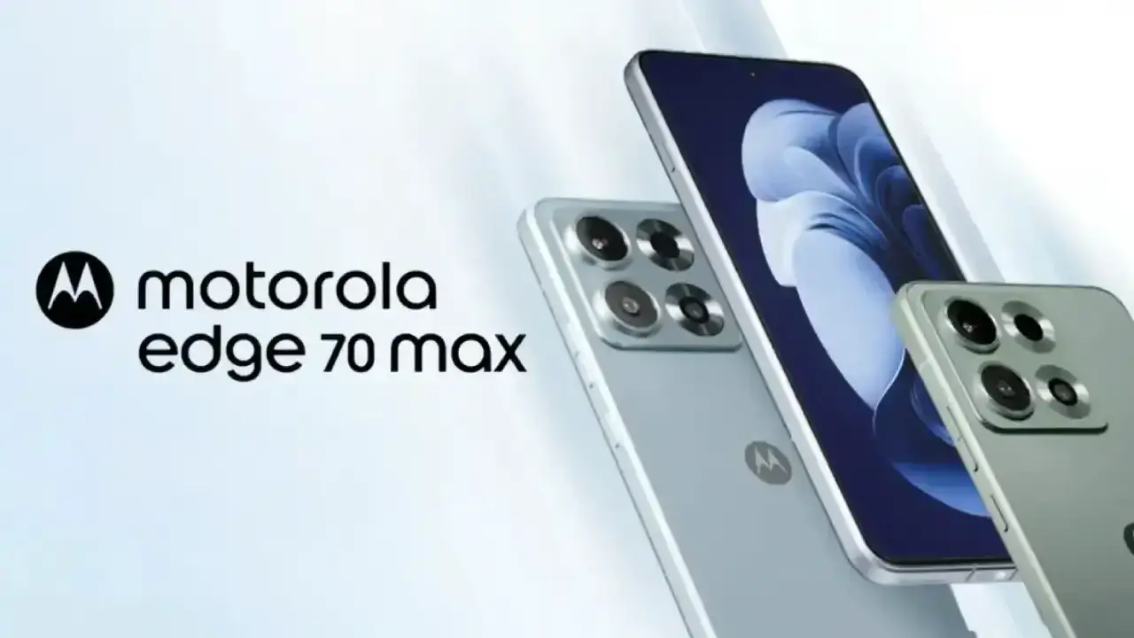 Motorola Edge 70 Max Header mit 2 Farbvarianten des Telefons