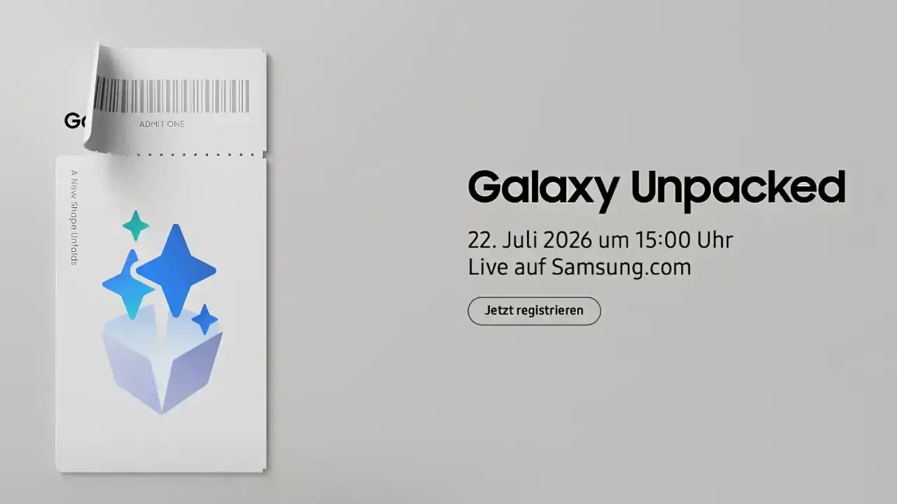 Samsung Galaxy Unpacked Teaser für den 22. Juli 2026